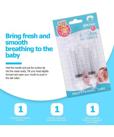 Portable Nasal Irrigator Nose Wash Cleaner for Baby Kids - 4Pcs Baby Nose Cleaning Tools - Buy Online on GoSupps.com