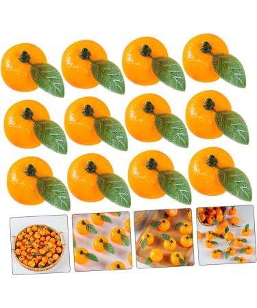 TOPBATHY 50pcs Simulated Mini Sugar Orange Ornament with Leaves Desktop Fake Fruit Decor Scene Adornment Birthday Decoration for Girl False Orange Decor Toddler Plastic Household - Buy Online on GoSupps.com