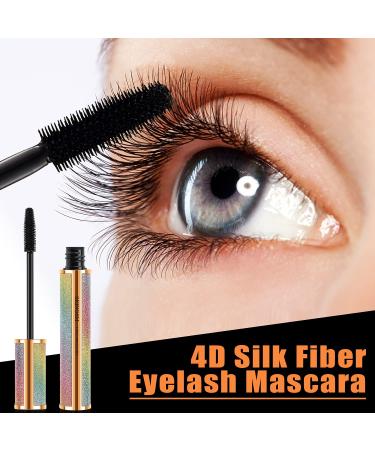 2 Pack Waterproof 4D Silk Fiber Mascara - Volume & Length, No Clump, All Day Wear - Buy Online on GoSupps.com