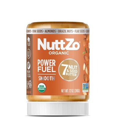 Buy Nuttzo Organic Power Fuel 7 Nut & Seed Butter Smooth - 12 oz (340 g) | Healthy Superfood Spread - Buy Online on GoSupps.com
