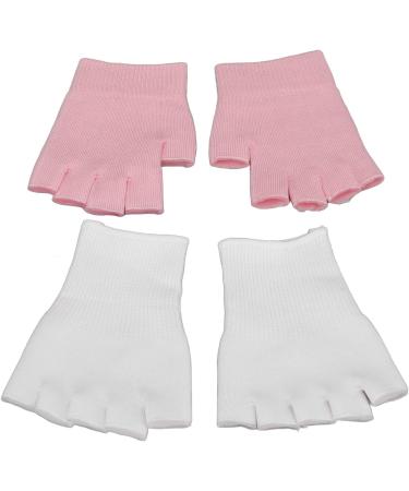 Qukaim Spa Fingerless Gloves Moisturizing Gel Fingerless Gloves and Open Toe Socks Set for Cracked Hands and Feet Spa Repair Kit. - Buy Online on GoSupps.com