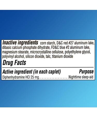 Diphenhydramine Hydrochloride 25mg Caplets for Nighttime Sleep Support - 365 Count - Buy Online on GoSupps.com