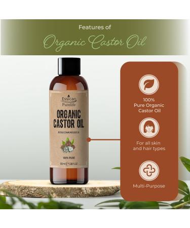 Castor Oil 100ml - 100% Pure Castor Oil Organic Premium Castor Oil Cold Pressed Castor Oil Hexane Free Castor Oil - Castor Oil for Hair Growth Organic Castor Oil Cold Pressed Castor Oil Organic - Buy Online on GoSupps.com