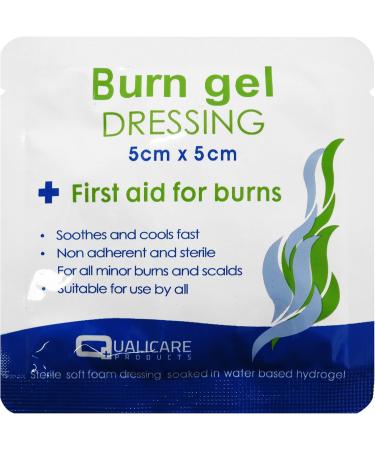 Qualicare Emergency First Aid burns care burns sunscreen dressings cooling gel 20cm x 20cm dressing Triple Pack - Buy Online on GoSupps.com