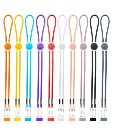 AWAVM10 Adjustable Colorful Buckle Elastic Mask Lanyards Double Hook Anti Loss Fixed Mask Lanyards Mask Extension Strap Protect The Ears Reusable Masks Hats Certificates Glasses