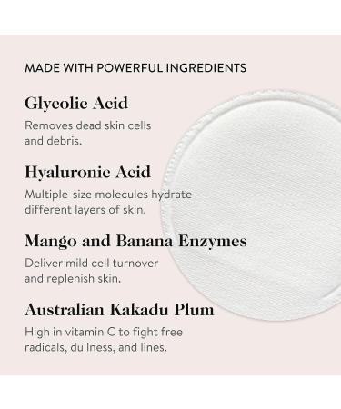 goop Beauty 15% Glycolic Acid Overnight Peel Exfoliating Pads - 12 pack | Refines, Retexturizes, Brightens for Glowing Skin | Paraben & Silicone Free - 12 Count - Buy Online on GoSupps.com