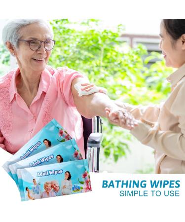 240 Extra Large Thick Body Wipes | Rinse Free Shower Wipes | Disposable for Adults | Ideal for Elderly, Bedridden, Disabled | Home, Travel, Camping - Buy Online on GoSupps.com