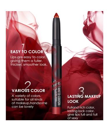 6Pcs Matte Lipstick Pen Set with Lip Liner - Velvety Nude Shades, Waterproof & Long Lasting - Perfect Gift for Women - Buy Online on GoSupps.com