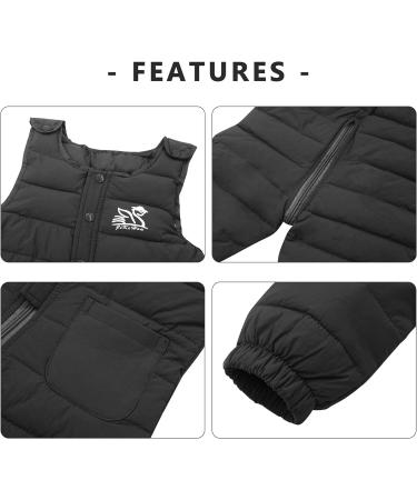 Panegy Kids Toddler Snow Pants - Water-Resistant & Insulated Bib Snowsuit for Winter | 9 Months - 6 Years | Black - Buy Online on GoSupps.com