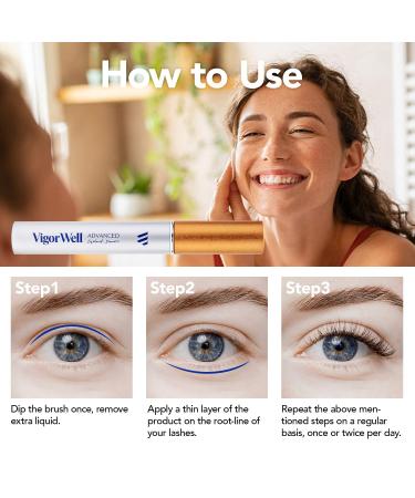 VigorWell Eyelash Growth Serum - Longer Thicker Lashes & Brows, Irritation-Free Formula (5mL) - Buy Online on GoSupps.com