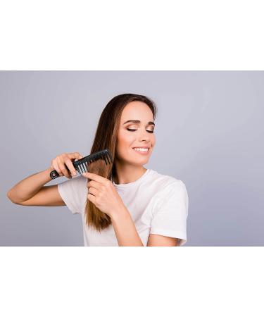 HYOUJIN Black Wide Tooth Detangling Comb - Best Styling for Curly Wet Long Hair - Buy Online on GoSupps.com