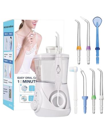 Water Dental Flosser for Teeth/Braces Water Teeth Cleaner 7 Jet Tips and 10 Pressure Levels 700ML Large Water Tank Oral Irrigator for Family
