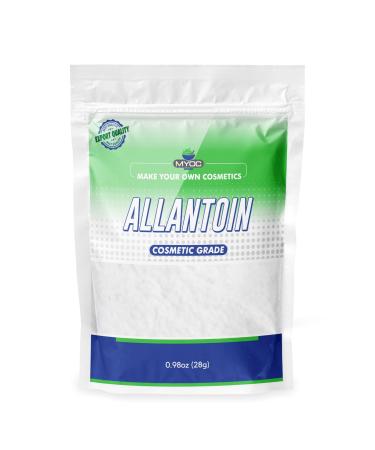 Myoc Allantoin Powder for Cosmetic  Skin  Allantoin Powder Bulk  DIY Powder for Cream  Gel  Serum & Lotion- Cosmetic Grade - 0.98 oz 1 Ounce (Pack of 1)