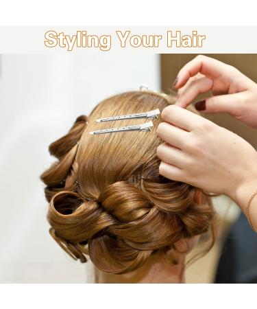 Enebill 24-Piece Alligator Hair Clips - Silver Hair Clamps & Combs for Women & Girls - Essential Hairdressing Tools - Buy Online on GoSupps.com