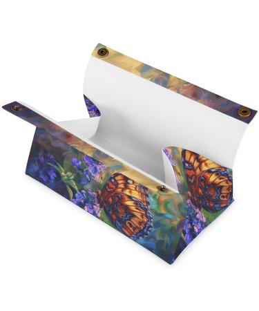 Tissue Box Cover Tissue Box Holder A Vibrant Butterfly Print Tissue Holder Travel Tissue Packs Facial Paper Holder Decorative Holder - Buy Online on GoSupps.com