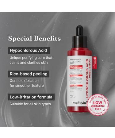 medicube Peel Shot with Hypochlorous Acid | Gentle Exfoliating Serum for Dead Skin Cells & Pores Blackheads & Excess Sebum Control | Rice Extract Panthenol for Hydrating & Smoothing Care | 2.7 fl.oz - Buy Online on GoSupps.com