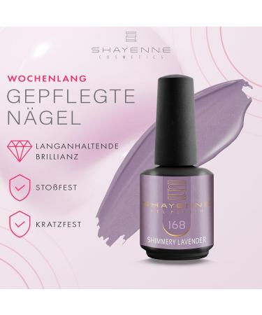 SHAYENNE Made in Germany Shellac Gel Nail Polish 15 ml for UV LED Lamp 168 Shimmery Lavender Purple Shimmer Ring Gel Nail Polish for UV Nail Lamp LED Nail Polish Gel Polish Nail Gel - Buy Online on GoSupps.com