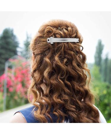 50 Pack 4 Inch Large Silver Blank Rectangle Metal French Barrette Hair Clips - DIY Crafts & Hair Accessories for Women & Girls - Buy Online on GoSupps.com