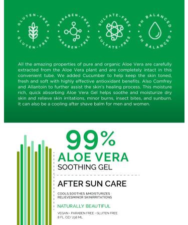 Mill Creek Aloe Vera Gel 8 Ounce 8 Ounce (Pack of 1) - Buy Online on GoSupps.com
