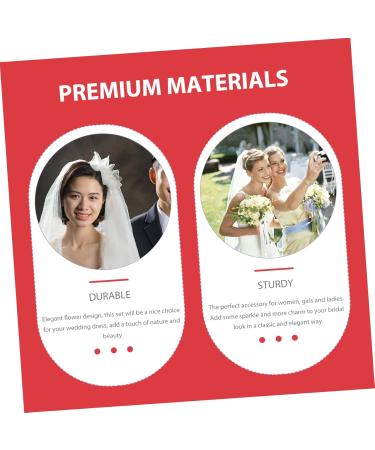 Angoily Red Flower Hair Clip Hair Jewels for Women Bridal Hair Headpiece Bridal Hairpin Bridal Headpiece Flower Side Hair Clips Hair Pin Red Crystal Lace Pearl Flower Bridesmaid - Buy Online on GoSupps.com