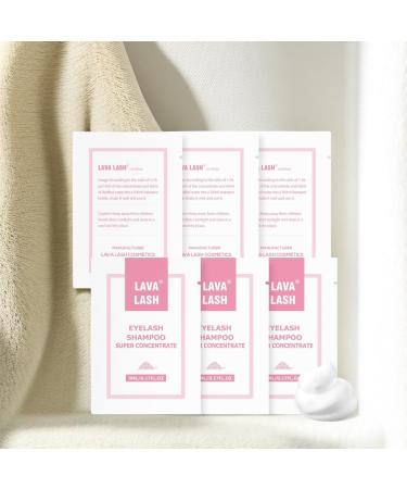 Lash Shampoo Concentrate 5ml/6PCS DIY Lash Extensions Eyelid Foaming Cleanser No Sensitive Eyelash Extensions Supplies for Salon and Home Use by LAVA(6PCS) Lash Shampoo Concentrate 0.02 Fl Oz (Pack of 10)