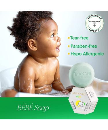 Makari Baby Soap 5.4oz - Moisturizing Daily Bar for Delicate Skin with Shea Butter - Gentle Children's Bath Soap with Nourishing Botanicals - Buy Online on GoSupps.com