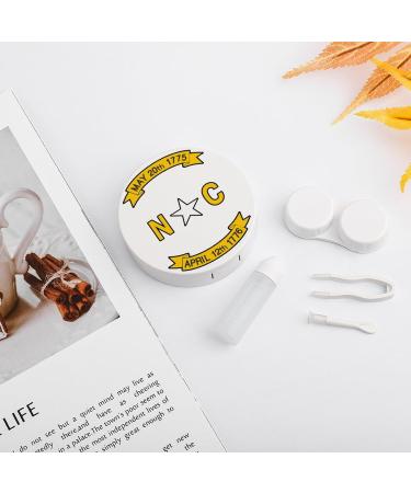 North Carolina State Flag Contact Lens Case - Portable Storage Box with Mirror - Cute & Functional Kit - Buy Online on GoSupps.com