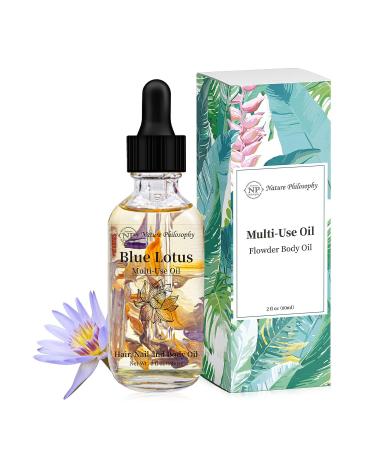 NP Blue Lotus Multi-Use Oil - Organic Essential Oil for Face, Body, and Hair - 2 Fl Oz - Buy Online on GoSupps.com