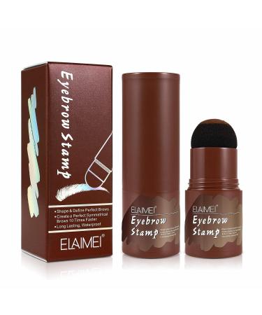 Dark Brown Eyebrow Stamp and Stencil Kit - Long-Lasting, Waterproof, Easy to Use | 24 Brow Stencils Included - Buy Online on GoSupps.com