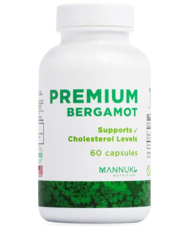 Clean Citrus Bergamot Capsules 500mg, 52% Polyphenols, No Common Fillers, No Silica, No Magnesium Stearate, No Silicon Dioxide -Natural Alternative to Traditional Cholesterol Lowering Products, 60