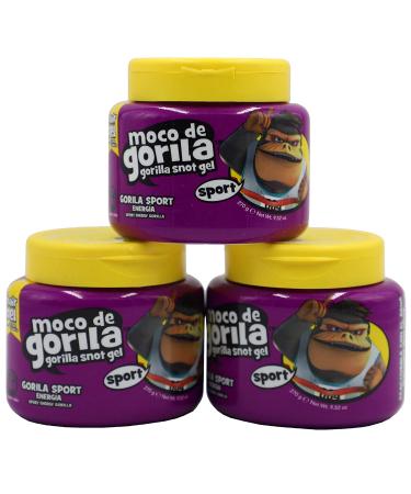 Moco de Gorila Gorilla Snot Gel Sport Energy Hair Styling Gel - 3-Pack, Long-Lasting Hold & High Fixation - Lavender Scent, 9.52 Oz Jars - Buy Online on GoSupps.com