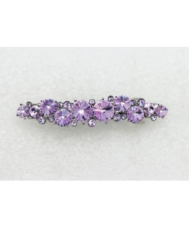 Faship Violet Purple Swarovski Crystal Small Hair Barrette Clip - Buy Online on GoSupps.com
