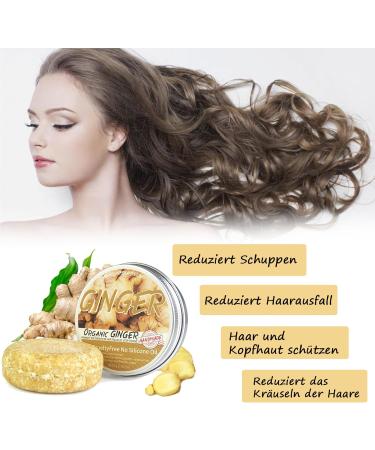 Barre de shampooing au gingembre anti-chute de cheveux savon base de plantes gingembre naturel bio - Buy Online on GoSupps.com