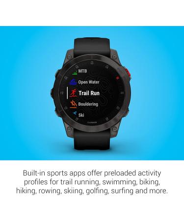 Garmin 010-02582-10 Epix Gen 2 Premium Active Smartwatch | AMOLED Touchscreen | Health & Wellness Features | Adventure Watch | Black Titanium - Buy Online on GoSupps.com