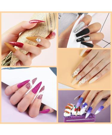 Complete Acrylic Nail Kit for Beginners & Professionals - 12pcs Nail Art Set with Glitter Powder & Tools | DIY Nail Decoration Gifts - Buy Online on GoSupps.com