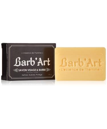 Barb'Art - Savon Barbe & Visage Karit & Verveine - Nettoyage visage - Toutes peaux - 100g Tous types de peaux