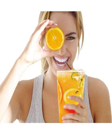 Estefanlo Reusable Stainless Steel Straws Multicoloured Metal Drinking Straws Reusable Straws 8.5 inch with Cleaning Brush for Tumblers Cold Beverage (Set of 8) (Colorful-8 pcs) - Buy Online on GoSupps.com