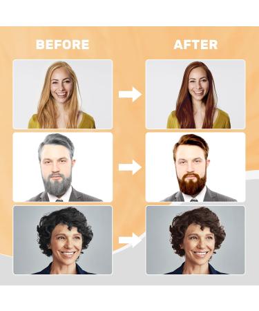 Buy Hair Dye Shampoo for Men & Women - Dark Brown 500ml | Ammonia-Free Natural Herbal Gray Hair Coverage - Buy Online on GoSupps.com