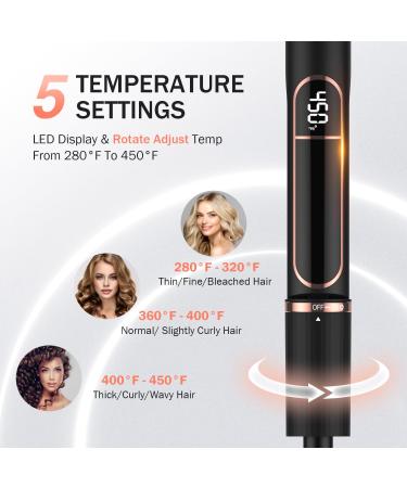 MiroPure 1-Inch Titanium Flat Iron Hair Straightener | Fast Heat-Up Dual Voltage Auto Shut-Off Professional Hair Care for Women - Buy Online on GoSupps.com