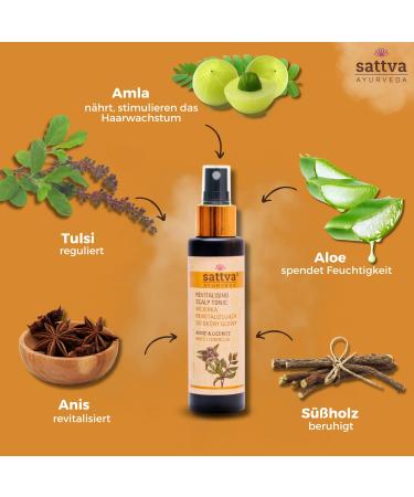 Sattva Haartonikum - Natural Scalp Tonic with Anise & Licorice for Dry Itchy Scalps | Revitalizes & Moisturizes | Alcohol-Free Sweet Fragrance - Buy Online on GoSupps.com