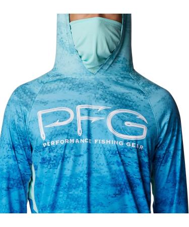 Columbia Men's Super Terminal Tackle Vent Hoodie Gulf Stream PFG Camo Gradient - Size Large | [Your Company Name] - Buy Online on GoSupps.com