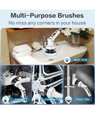 Yunlism Electric Spin Scrubber 2024 Upgraded Electric Scrubber for Cleaning with 9 Replaceable Brush Heads 3 Adjustable Speeds Electric Scrubber - Buy Online on GoSupps.com