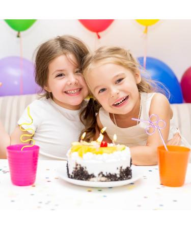 40 Pcs Pastel Reusable Straws Crazy Straws for Kids Colorful Plastic Twisty Silly Straws for Rainbow Birthday Party Butterfly Bachelorette Bridal Shower Decorations 4 Colors - Buy Online on GoSupps.com