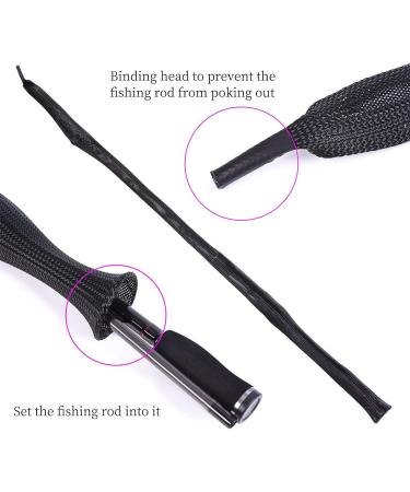 Witwatia Fishing Rod Cover 7 Pack - Pole Glove Protector Sleeve with Lanyard - Sea Fishing Accessories (Black) - Buy Online on GoSupps.com