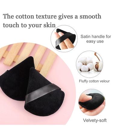 15 Pcs Triangle Cotton Powder Puffs for Face Makeup - Soft Velour for Loose Mineral Body Foundation - Wet & Dry Beauty Tools - Buy Online on GoSupps.com