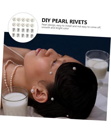 STOBOK Faux Pearls 150 Sets Embellishment Materials Studs Nail Fashion Clothing Handmade Four Rivets Design Buttons of - Buy Online on GoSupps.com