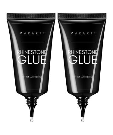 Makartt rhinestone glue gel: 2 pieces 30ml gel glue nails uv for nail art rhinestones nails charms nail gems 2 pieces 30g rhinestone nail glue gel