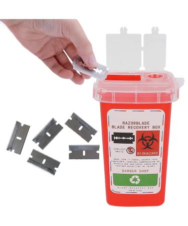 Blade Disposal Box for Barbershop | Red Razor Blade Disposal Container for Hairdressing & Salon Safety - Buy Online on GoSupps.com