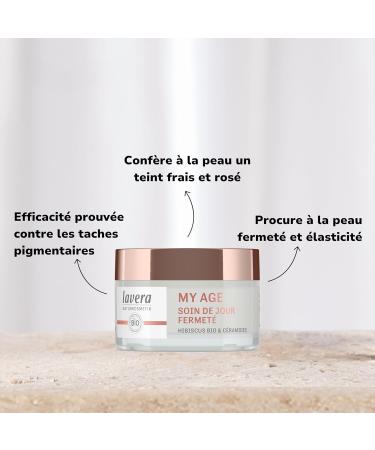 lavera My Age Firming Day Cream - organic hibiscus & plant ceramides - reduces pigmentation spots - natural cosmetics - vegan - organic (1 x 50 ml) - Buy Online on GoSupps.com