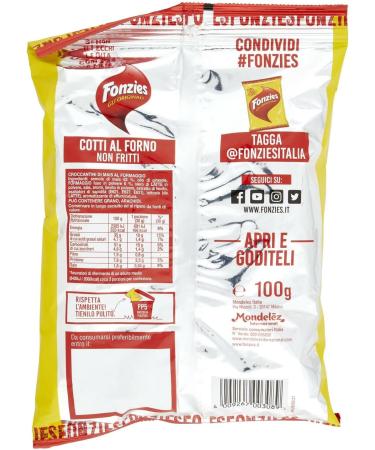  Fonzies FONZIES Pack of 5 Italian cheese crisps 100g - Buy Online on GoSupps.com